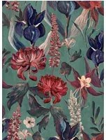 Coordonne Carta da parati Jardin Rojo - Menta