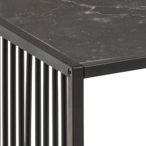 Tavolino nero con piano in vetro 60x120 cm Strington - Actona