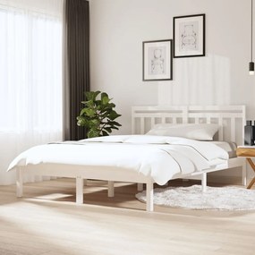 Giroletto bianco in legno massello di pino 140x200 cm