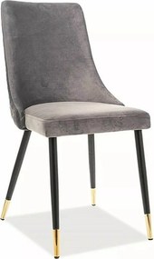 Sedia Piano Velvet grigia – 47x44x94 cm