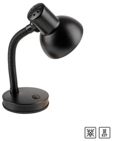 JUST LIGHT. 11080-18 - Lampada da tavolo flessibile FLEXI 1xE27/25W/230V nera