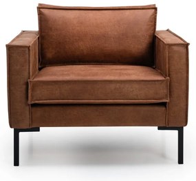 Poltrona in similpelle marrone Rate - Scandic