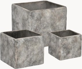 Set di 3 vasi da esterno fatti a mano Meili