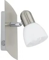 Spot Contemporaneo Enea In Acciaio Nichel Satinato 1 Luce E14 25W Ip20