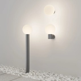 Lampada Da Parete Moderna Per Esterno Alluminio Grigio 1 Luce E27 60W Ip54