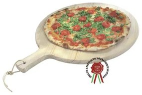 Tagliere Per Pizza In Legno Massello Di Abete Rotondo 34 Cm Made In Italy