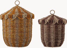 Set di 2 cestini portaoggetti in fibra naturale Cikkeline