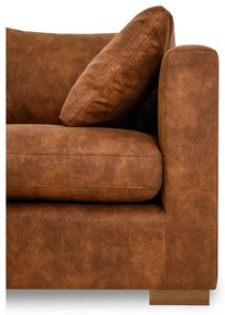 Divano angolare in similpelle marrone cognac (angolo sinistro) Hamburg - Scandic