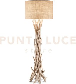 Driftwood lampada da terra rami intrecciati in legno naturale con p...