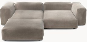 Divano angolare componibile 3 posti in velluto a coste Vetsak