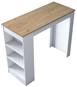 Bancone bar 120x50x100 cm bianco effetto legno