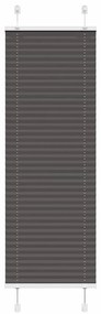 Tenda Plissettata Nera 50x150 Cm Larghezza Tessuto 49,4 Cm /