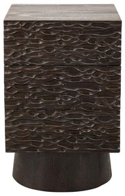 Comodino marrone scuro in mango massiccio Crumble – WOOOD