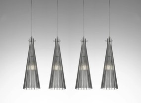 Selene illuminazione Costa Rica 4-light pendant lamp 2810/4 Fumè