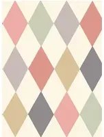 Tapete Punchinello von Cole & Son - Coral & Green