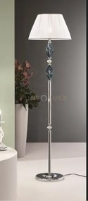 Piantana 1306 1 luce ottanio e cromo attacco e27 h.151+26cm