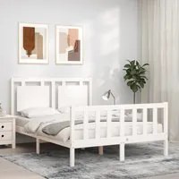 Giroletto con Testiera Bianco Double in Legno Massello 3192142