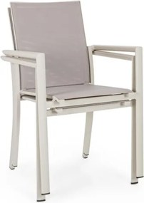 Sedia Da Esterno In Alluminio E Textilene Con Braccioli Konnor Rastin Bizzotto