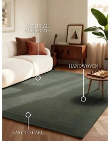 Tappeto verde scuro in misto lana tessuto a mano 80x150 cm Kari – Villeroy&amp;Boch