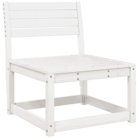 Set Salotto da Giardino 4 pz Bianco in Legno Massello di Pino