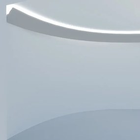 Cornice Pitturabile Flessibile per Pareti Curve per Strisce LED - 2m Variante Lunghezza 2 Metri