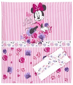 Set piumotto lenzuolino culla Disney Minnie Chic  Colore Viola, Dimensioni e Misure Culla