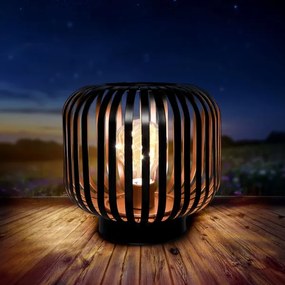 Solight WO3103 - LED Lampada da tavolo decorativa LED/3xAA nero/rame