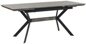 Tavolo da pranzo estensibile grigio/nero 140/180 x 80 cm BENSON Beliani