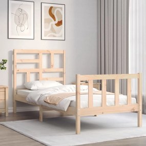 Giroletto con testiera 100x200 cm in legno massello