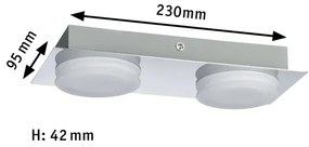 Paulmann 70883 - 2xLED/4,7W IP23 Applique da parete per bagno DORADUS 230V