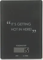 Bilancia da cucina digitale grigia rettangolare con scritta