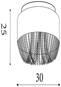 Searchlight 62617-3CC - Plafoniera BELLANO 1xG9/7W/230V Ø 30 cm bianco