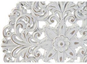 Decorazione da Parete DKD Home Decor Bianco Mandala Legno MDF (2 Unità) (30 x 2 x 30 cm)
