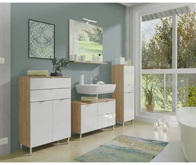 Mobile bianco sotto il lavabo in rovere 60x56 cm Mauresa - Germania