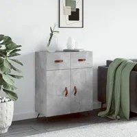 Credenza Grigio Cemento 69,5x34x90 cm in Legno Multistratocod mxl 80486