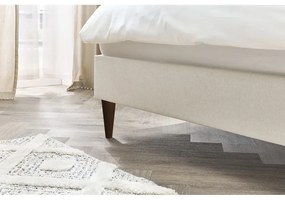 Letto matrimoniale imbottito beige con griglia 160x200 cm Sary - Bobochic Paris