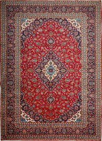 Kashan Tappeto persiano 350 x 250 Blu (Iran) Annodato A Mano