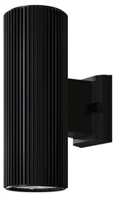Lampada Da Parete Moderna Da Esterno Metallo Nero Luce2E27 60W Ip54