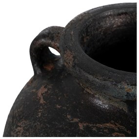 Vaso marrone scuro in terracotta alto (altezza totale 60 cm) Artem – Ixia