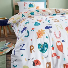 Biancheria da letto per culla 120x150 cm Woodland Alphabet - RHS