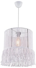 Lampadario su cavo NESS MACRAME 1xE27/40W/230V bianco