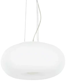 Lampadari E Sospensioni Ulisse Vetro Bianco 3 Luci E27 D42Cm