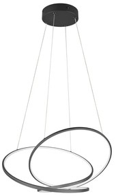 Lampadario dimmerabile LED nero opaco Darvin - Trio