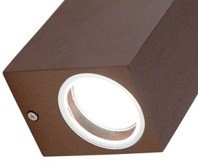 Applique da parete industriale marrone ruggine 2 luci IP44 - Baleno