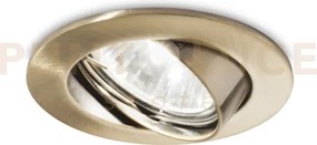 Swing faretto orientabile 45° 1 luce attacco gu10 brunito d.8,2cm