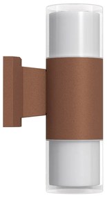 Applique Cilindrica Bidirezionale Corten IP54 con 2 basi GU10