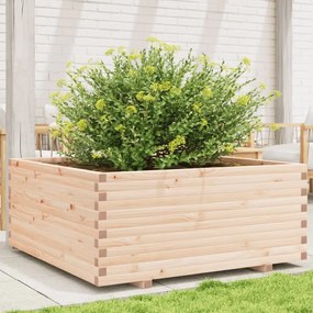 Fioriera Da Giardino 110x110x49,5 Cm İn Legno Massello Di Pino /