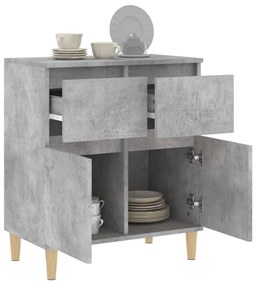 Credenza grigio cemento 60x35x70 cm in legno multistrato