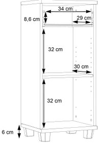 Mobile da bagno VENOM antracite/marrone