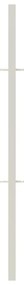 Palo intermedio in ferro finitura verniciato Bianco H 140 cm x L 4 cm x P 4 cm